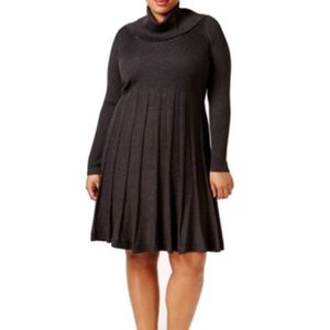 Calvin Klein cowl neck pleated sweater dress 2x